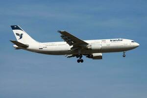 Iran Air Airbus A300 EP-IBC passenger plane landing at Frankfurt Airport photo