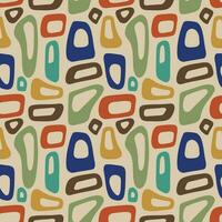 Retro geometrical pattern in warm colors vector