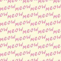 quote meow pattern. Funny quote pattern vector