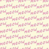 quote meow pattern. Funny quote pattern vector