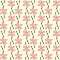 Stylized creative vibrant quirky expressive floral pattern in 60s in bright juicy colors vector