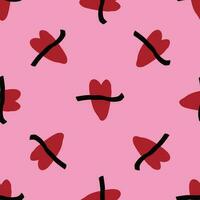 Valentines Day pattern with vibrant expressive lips. vector