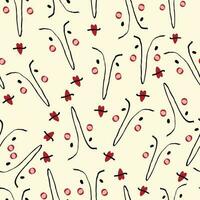 Valentines Day pattern with vibrant expressive faces. vector