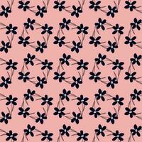 Stylized creative vibrant quirky expressive floral pattern in 60s in bright juicy colors vector