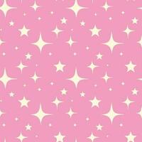 pattern with white stars. Retro disco groovy pattern vector