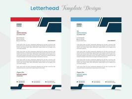 modern corporate business style letterhead design template vector