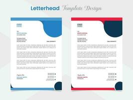 professional and creative corporate business style letterhead design vector