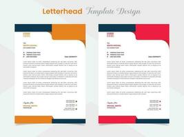 modern creative letterhead template design for business company vector