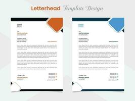 modern creative letterhead template design for business company vector