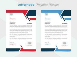 modern corporate business style letterhead design template vector