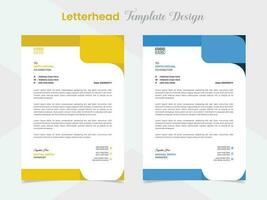 professional and creative corporate business style letterhead design vector