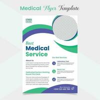 minimalist medical healthcare flyer and poster template design vector