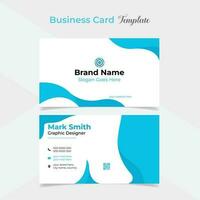 unique and eye catching professional company business card template design vector