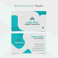 modern and creative business card template design with curve shapes vector