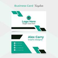 modern and creative business card template design with curve shapes vector