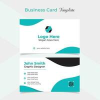 professional and clean style modern business card template design vector