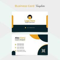 professional and clean style modern business card template design vector