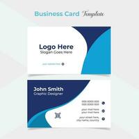 professional and clean style modern business card template design vector