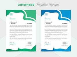 modern corporate business style letterhead design template vector