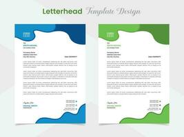 modern creative letterhead template design for business company vector