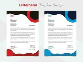 modern creative letterhead template with minimal design vector