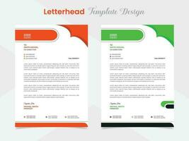 professional and creative corporate business style letterhead design vector