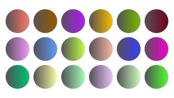 Colorful Smoke Color Shade Linear Gradient Palette Swatches Web Kit Circles Template Set vector