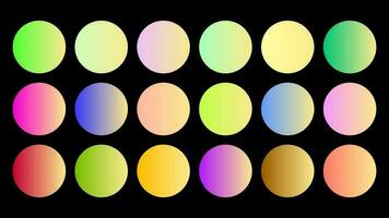 Colorful Parmesan Color Shade Linear Gradient Palette Swatches Web Kit Circles Template Set vector