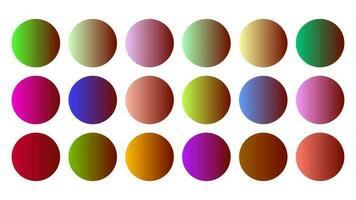 Colorful Blood Color Shade Linear Gradient Palette Swatches Web Kit Circles Template Set vector