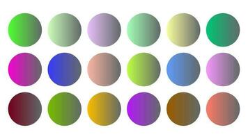 Colorful Nevada Color Shade Linear Gradient Palette Swatches Web Kit Circles Template Set vector