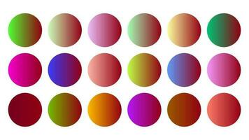 Colorful Carmine Color Shade Linear Gradient Palette Swatches Web Kit Circles Template Set vector