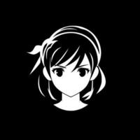 Anime, Black and White Vector illustration