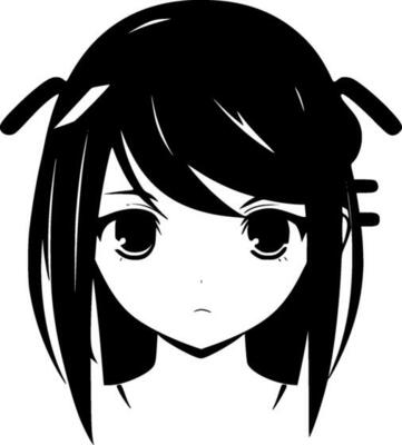 Anime, Minimalist and Simple Silhouette - Vector illustration