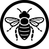 Bees - Black and White Isolated Icon - Vector illustration