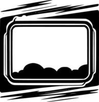 Border - Black and White Isolated Icon - Vector illustration