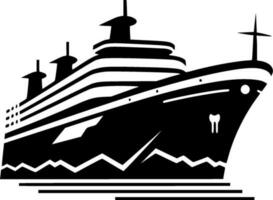 crucero, negro y blanco vector ilustración