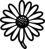 Daisy, Minimalist and Simple Silhouette - Vector illustration