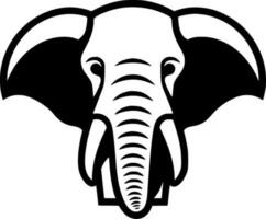 Elephant - Black and White Isolated Icon - Vector illustration