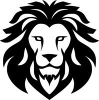 Lion - Black and White Isolated Icon - Vector illustration