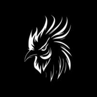 Rooster - Black and White Isolated Icon - Vector illustration