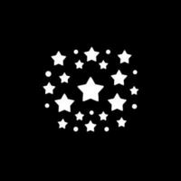 Stars, Black and White Vector illustration