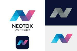 n logo design vector