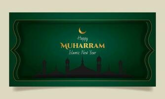 Islamic new year banner background. - Vector. vector