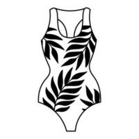 Lovely swimsuit for women. Simple doodle clipart. All objects are repainted. vector