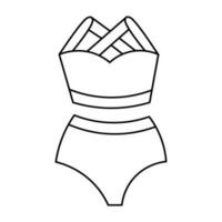 Lovely swimsuit for women. Simple doodle clipart. All objects are repainted. vector