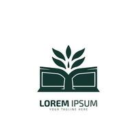 resumen flor libro logo icono vector diseño. modelo prima símbolo.