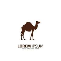 Camel graphic icon. Camel brown sign. Camel symbol of desert. Vector illustration