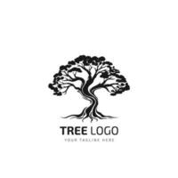 árbol logo diseño vector icono plantilla, vector ilustración, aislado silueta