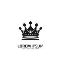 crown minimal logo icon silhouette vector illustration isolated on white background