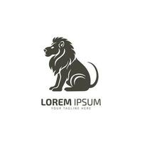 Lion logo vector illustration, emblem design isolated on white background